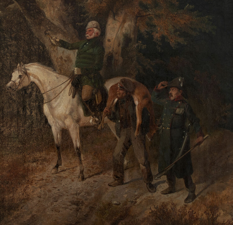 Meno Mühlig - Überfall im Wald - 1859 - Öl auf Leinwand
