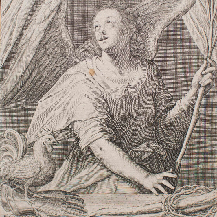 Egidius Sadeler - Engel mit Dornenkrone. Theatrum Passionis Christi - o.J. - Kupferstich