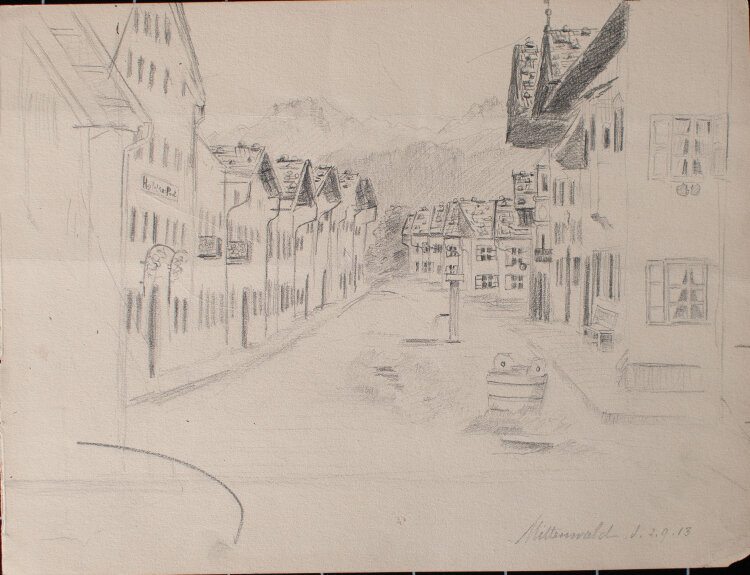 Mathilde von End - Mittenwald - 1913 - Bleistift