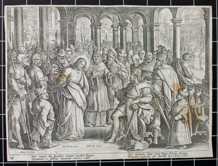 Philipp Galle - Christus vor Herodes - 1585 - Kupferstich