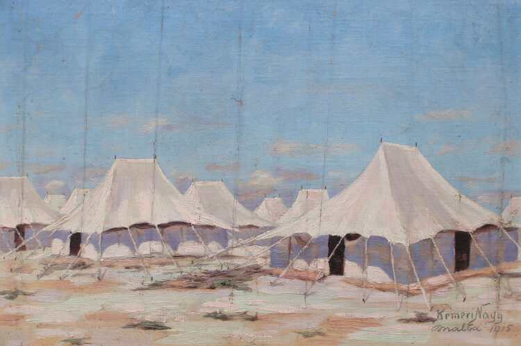 Jòszef Kémeri Nagy - Zeltlager auf Malta - 1915 - Öl