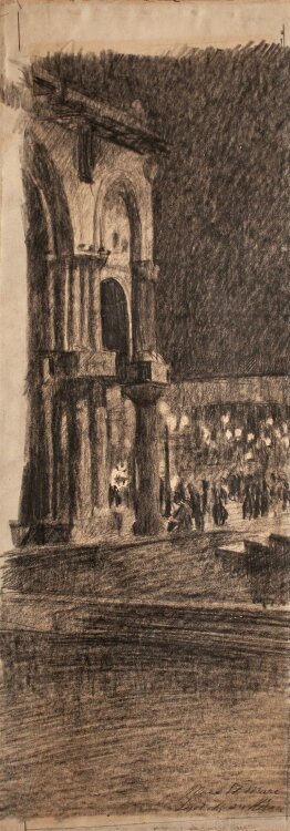 Paul Herrmann / Henri Héran - San Marco (Venedig) - Bleistiftzeichnung - 1904