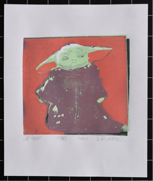 Leonhard Wachter - B.YODA. - 2020 - Farblinolschnitt