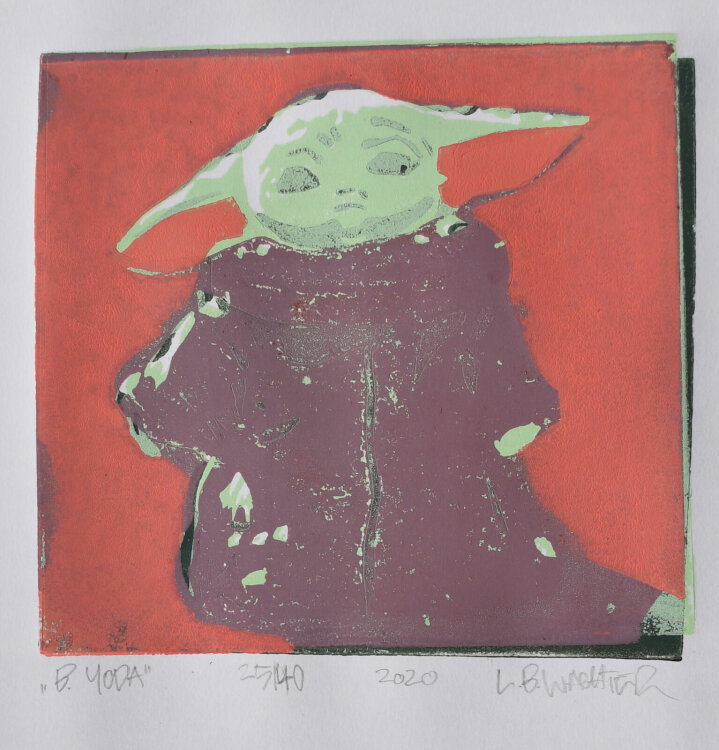 Leonhard Wachter - B.YODA. - 2020 - Farblinolschnitt