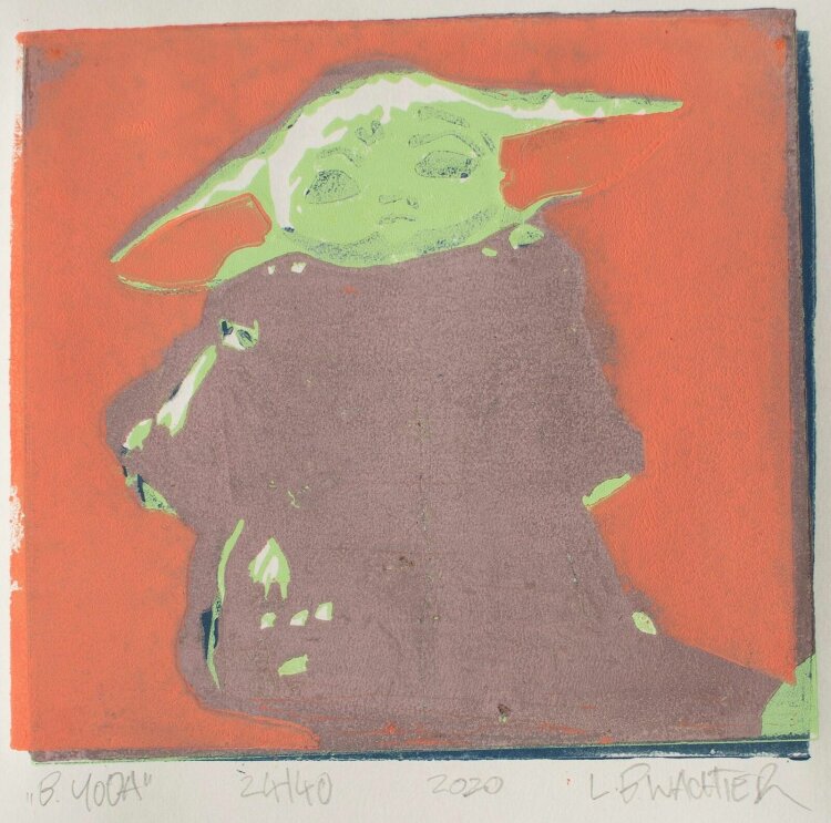 Leonhard Wachter - B.YODA. - 2020 - Farblinolschnitt