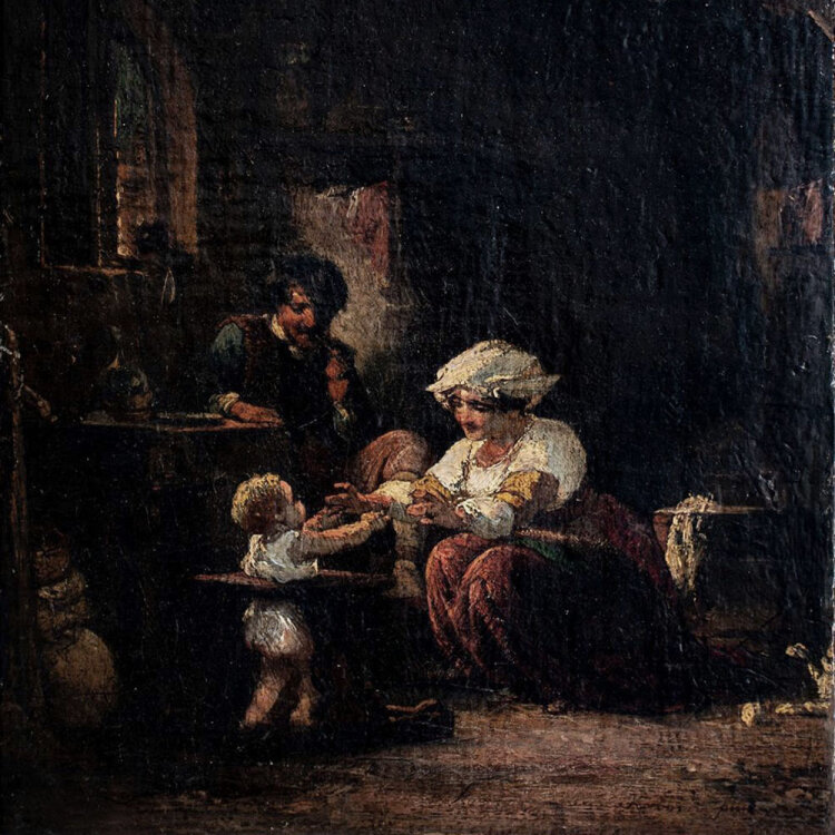 Jan Philip Koelman - Römische Familie - o.J. - Öl auf Holz