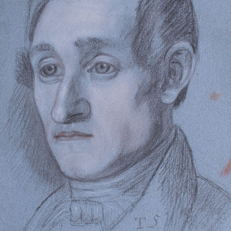 Leopold Till - Männerporträt - o.J. - Kohlezeichnung