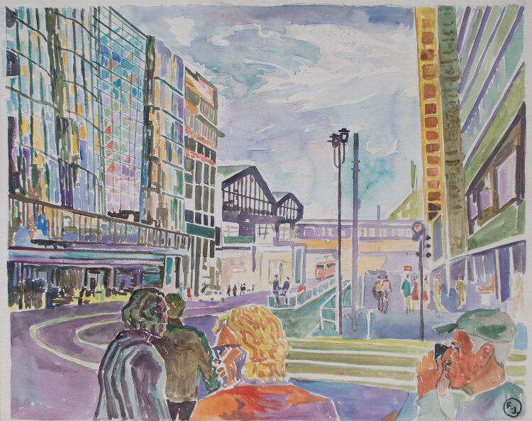 Youri Frantsousov - Berlin Friedrichstraße - o.J. - Aquarell auf Papier