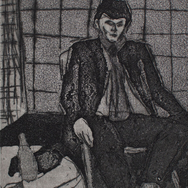Olaf Nehmzow - Männerbildnis - 1985 - Radierung