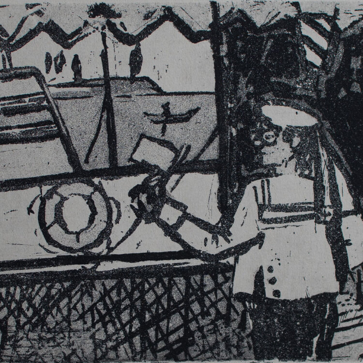 Olaf Nehmzow - Matrose - 1988 - Radierung auf Büttenpapier