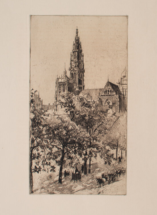 Ferdinand Schmutzer - Antwerpen - um 1910 - Radierung