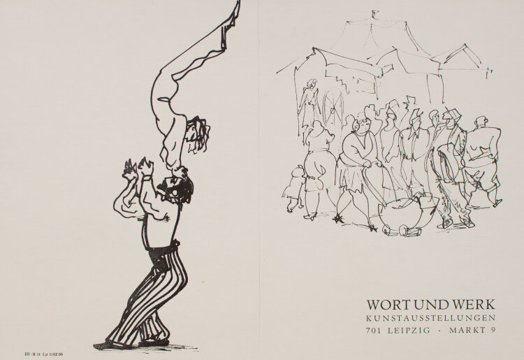 Josef Hegenbarth - Ankündigungskarte zur Ausstellung - 1969 - Offset