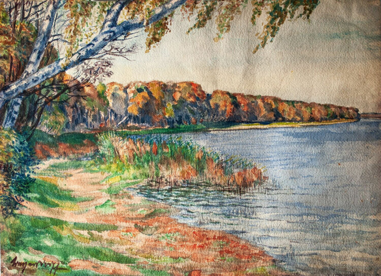 Elfriede Beyersdorff - Herbst am Sacrower See - 1903 - Aquarell