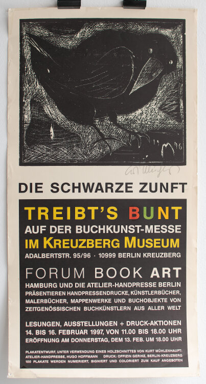 Kurt Mühlenhaupt - Ausstellungsplakat Buchkunst-Messe - 1996 - Offset