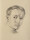 Paul Wagner - Selbstbildnis - o.J. - Lithografie auf Papier mit Seidenhemdchen