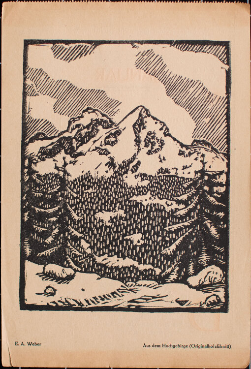 Evarist Adam Weber - Aus dem Hochgebirge - 1919 - Holzschnitt