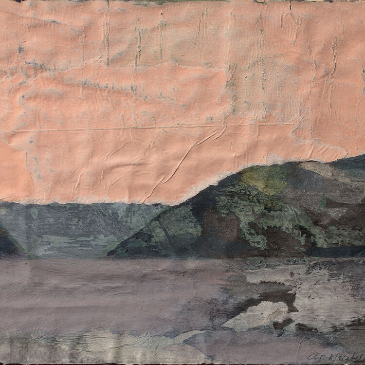 Christiane Wachter - Fjord - 2008 - Collage, Öl und Papier