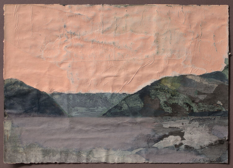 Christiane Wachter - Fjord - 2008 - Collage, Öl und Papier