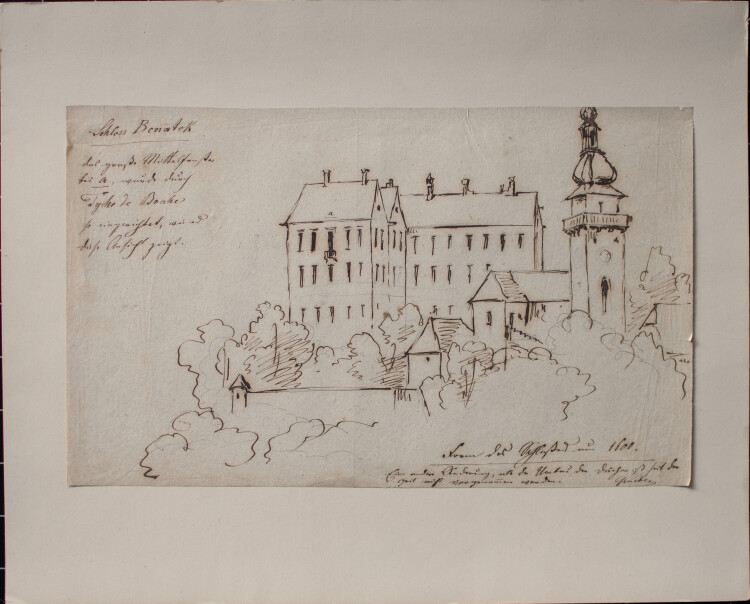 Unbekannt - Schloss Benatek um 1600 - o.J. - Tinte, Bleistift
