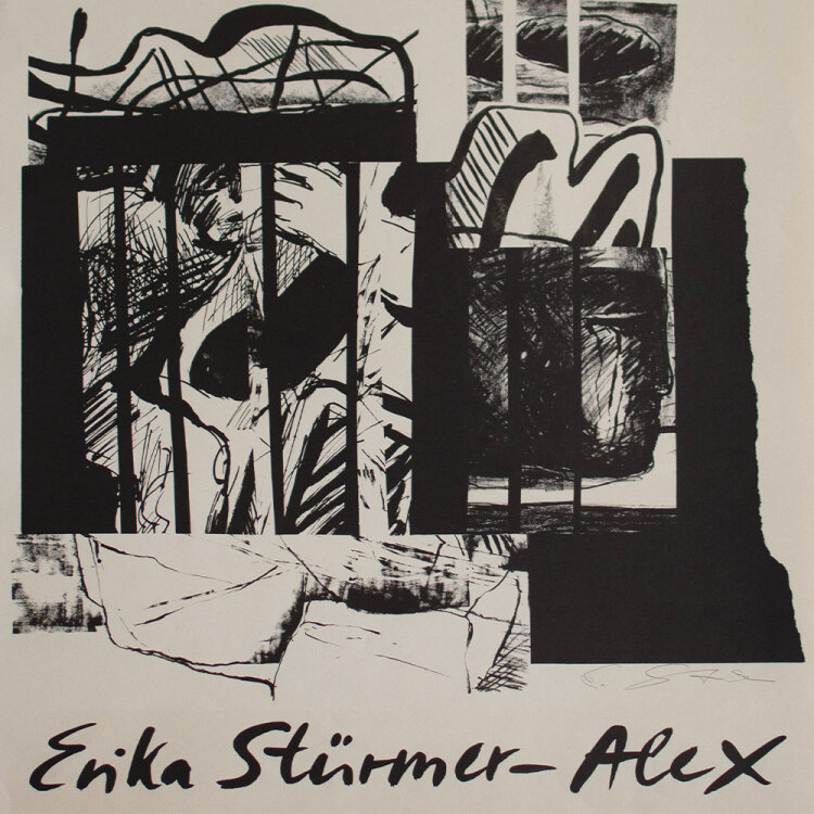 Erika Stürmer-Alex - Ausstellungsplakat. Malerei Grafik - o.J. - Druckgrafik auf Papier