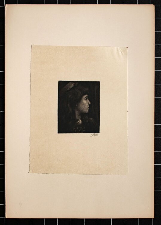Bruno Héroux - Frauenporträt - o.J. - Radierung