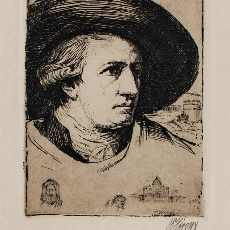 Bruno Héroux - Goethe - o.J. - Radierung