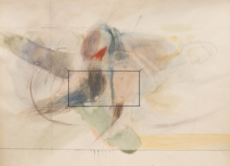 Karlheinz Schäfer - Kaukasus - 1968 - Aquarell und Graphitstift mit Goldfarbe