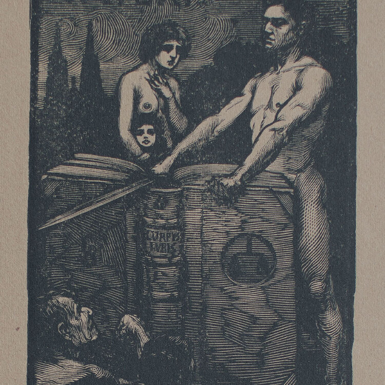 Bruno Héroux - Exlibris Hans Oppermann - o.J. - Holzstich