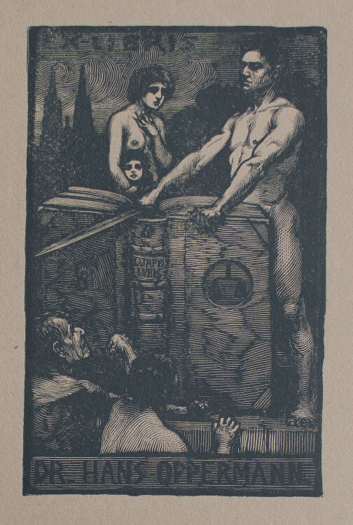 Bruno Héroux - Exlibris Hans Oppermann - o.J. - Holzstich