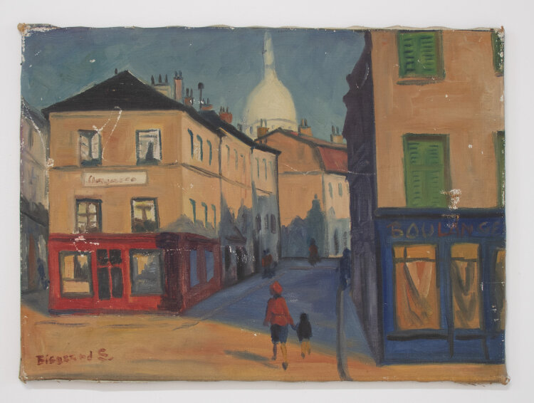 Jens Bisgaard-Sörensen - Pariser Straßenszene - um 1950 - Öl