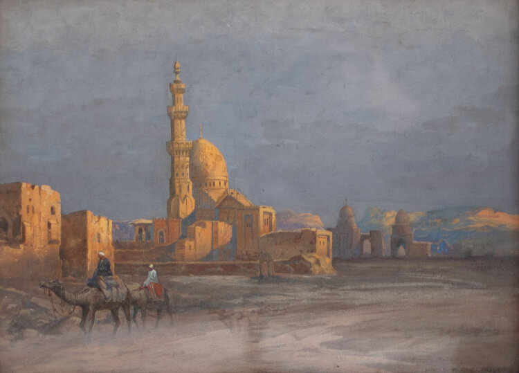 Hans Rudolf Schulze - Kalifengräber, Alexandria - o.J. - Gouache auf Karton