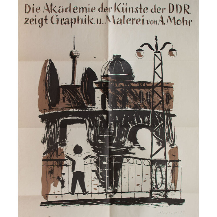 Arno Mohr - An der Museumsinsel, Ausstellungsplakat Arno Mohr 1975 - 1975 - Offsetdruck