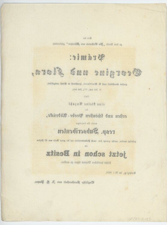 A. H. Payne - Ankündigung - Mai 1851