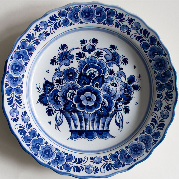 Delft - Teller mit Blumenbouquet - o.J. - Keramik