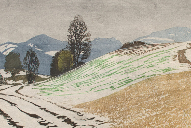 Hans Frank - Landschaft - 1919 - Farbholzschnitt