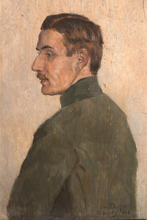 Carl Deiker - Porträt eines Soldaten - 1918 -...
