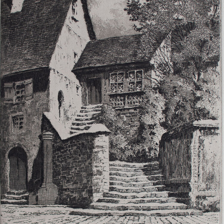 Rudolf Veit - Heidelberg, Schlosstreppe - o.J. - Radierung