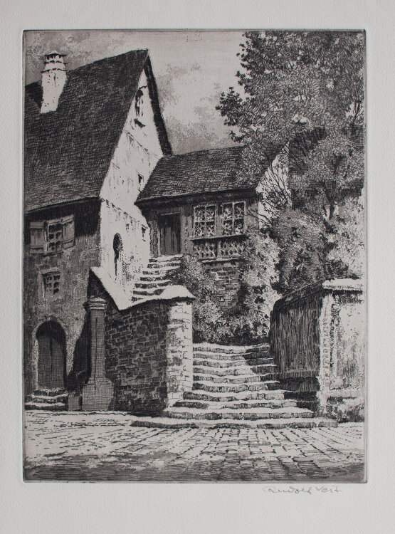 Rudolf Veit - Heidelberg, Schlosstreppe - o.J. - Radierung