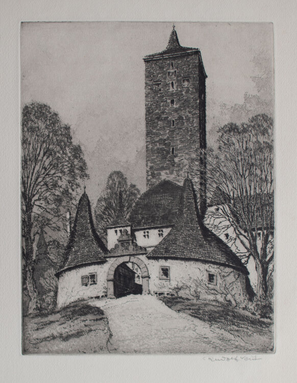 Rudolf Veit - Rotheburg, Burg - o.J. - Radierung