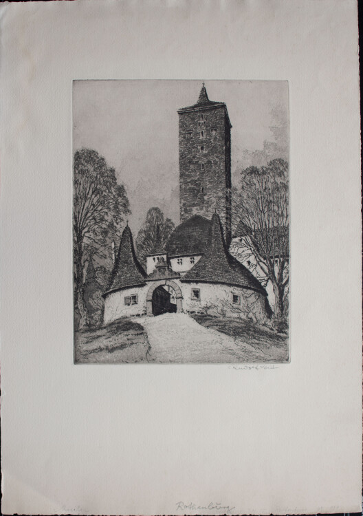 Rudolf Veit - Rotheburg, Burg - o.J. - Radierung