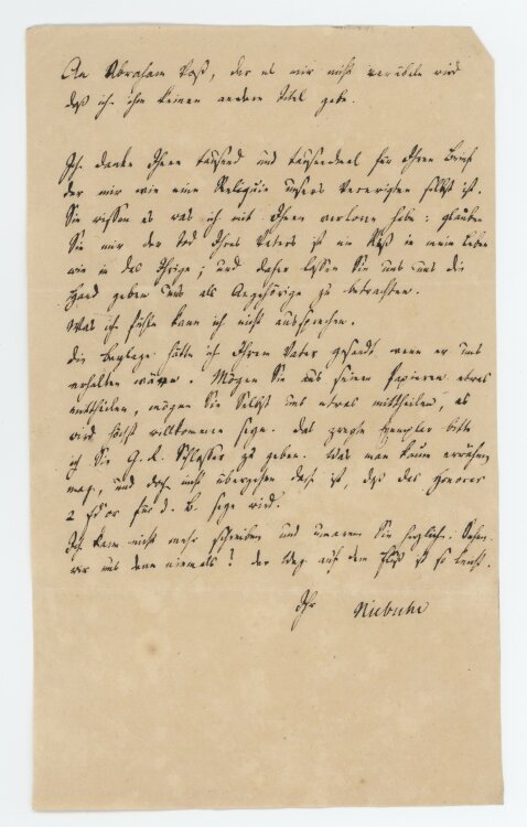 Barthold Georg Niebuhr - Brief - nach März 1826