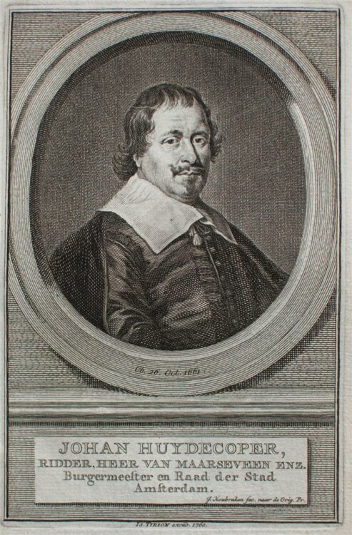 Jacobus Houbraken - Männerporträt Johan...