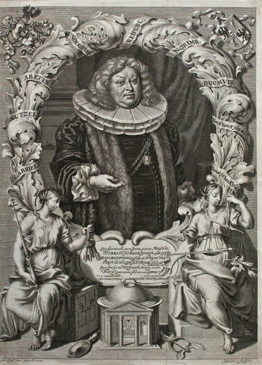 Jacob von Sandrart - Porträt Gabriel Nüzel - o.J. - Kupferstich