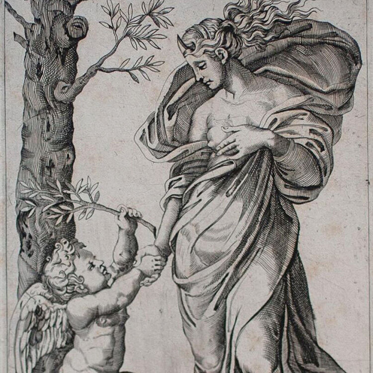 Lorenzo de Musi - Pace (Allegorie des Friedens) - o.J. - Kupferstich