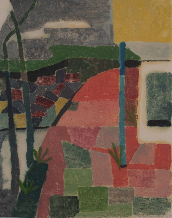 Hildegard Peters - Landschaft mit Feldern - 1958 -...