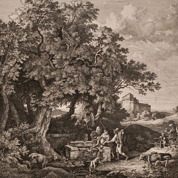 Adrian Ludwig Richter - Grotta Ferrata - 1830 - Radierung