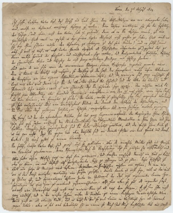 Barthold Georg Niebuhr - Brief - 07.08.1824