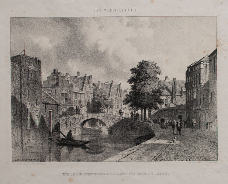 Jan Weissenbruch - Wereld Tentoowstelling te Parijs - 1855 - Lithografie