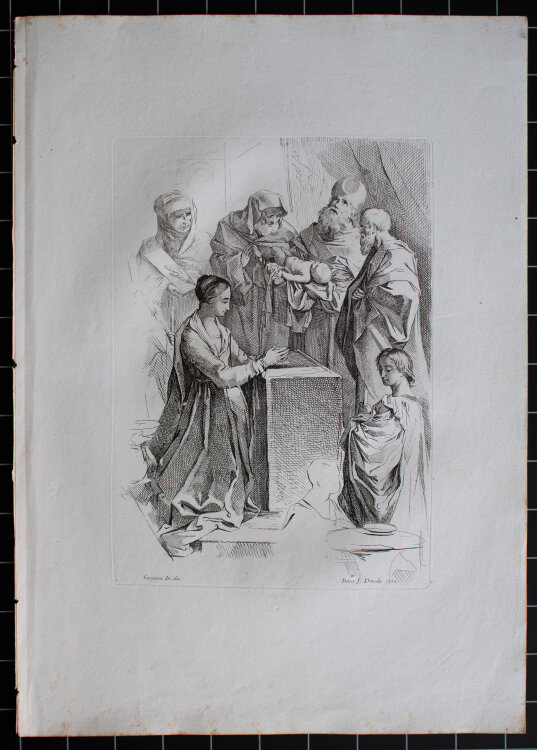 Benigno Bossi - Heilige Familie - 1755 - Radierung auf Büttenpapier