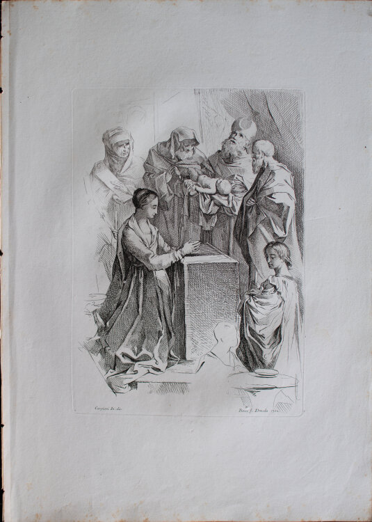 Benigno Bossi - Heilige Familie - 1755 - Radierung auf Büttenpapier